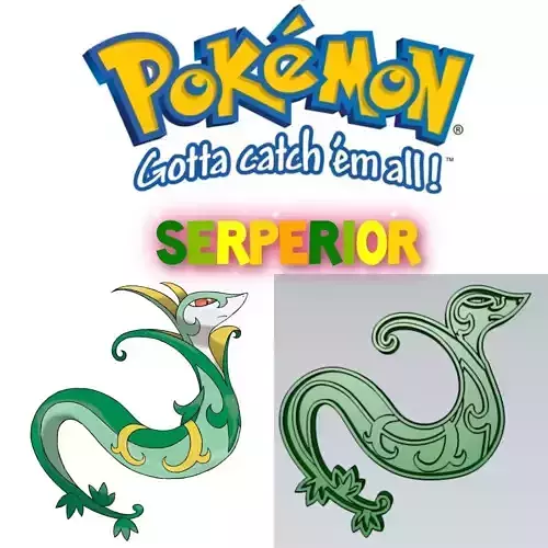 Amazing Pokemon Serperior Cookie Cutter Stamp Cake Decorating  3D model