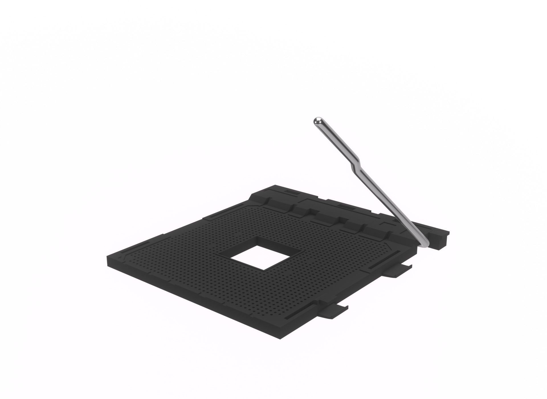 AM4 CPU Socket 3D model_1