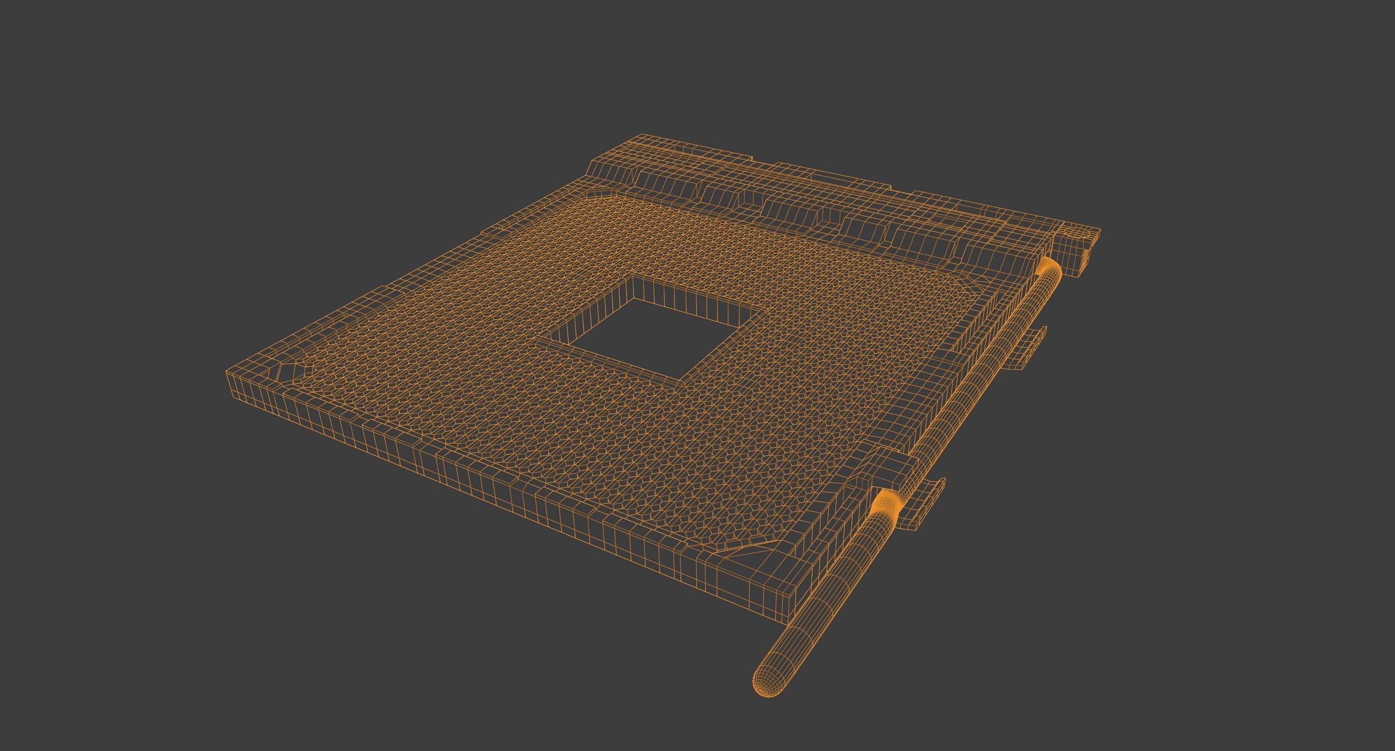 AM4 CPU Socket 3D model_10