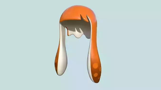 Inkling Hair 07 Orange - Splatoon Character Design