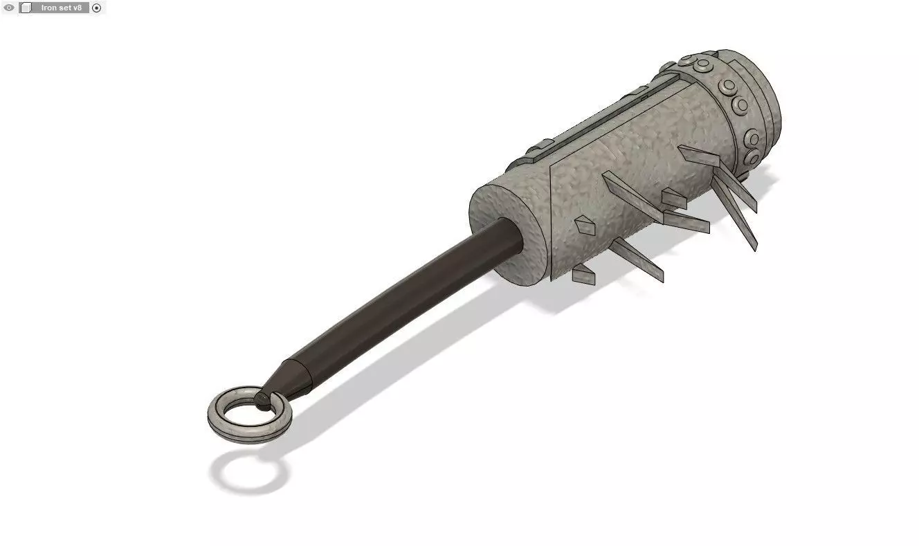 Iron Spiked Club 3D print model_0