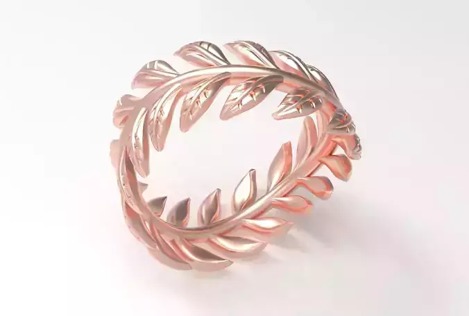 jewelry leaves ring