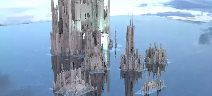 Valhalla Ancient Ruin Kitbash Odins Tower 3D