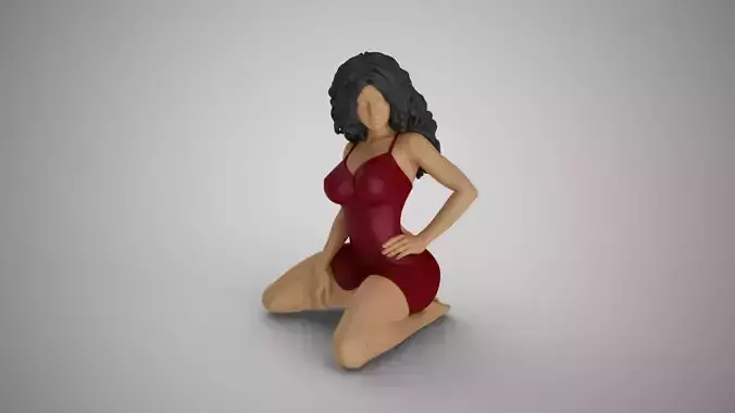 Happy and Peaceful Girl  3D print model