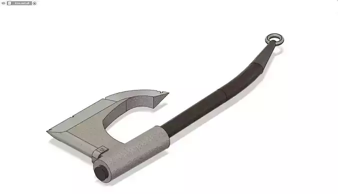 Iron Battle axe 3D print model