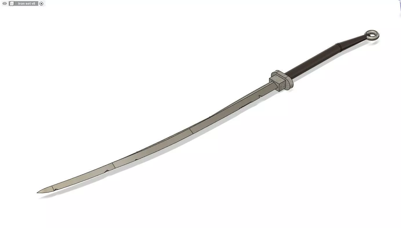 Iron Curved GreatSword 3D print model_0