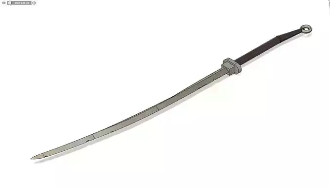 Iron Curved GreatSword 3D print model