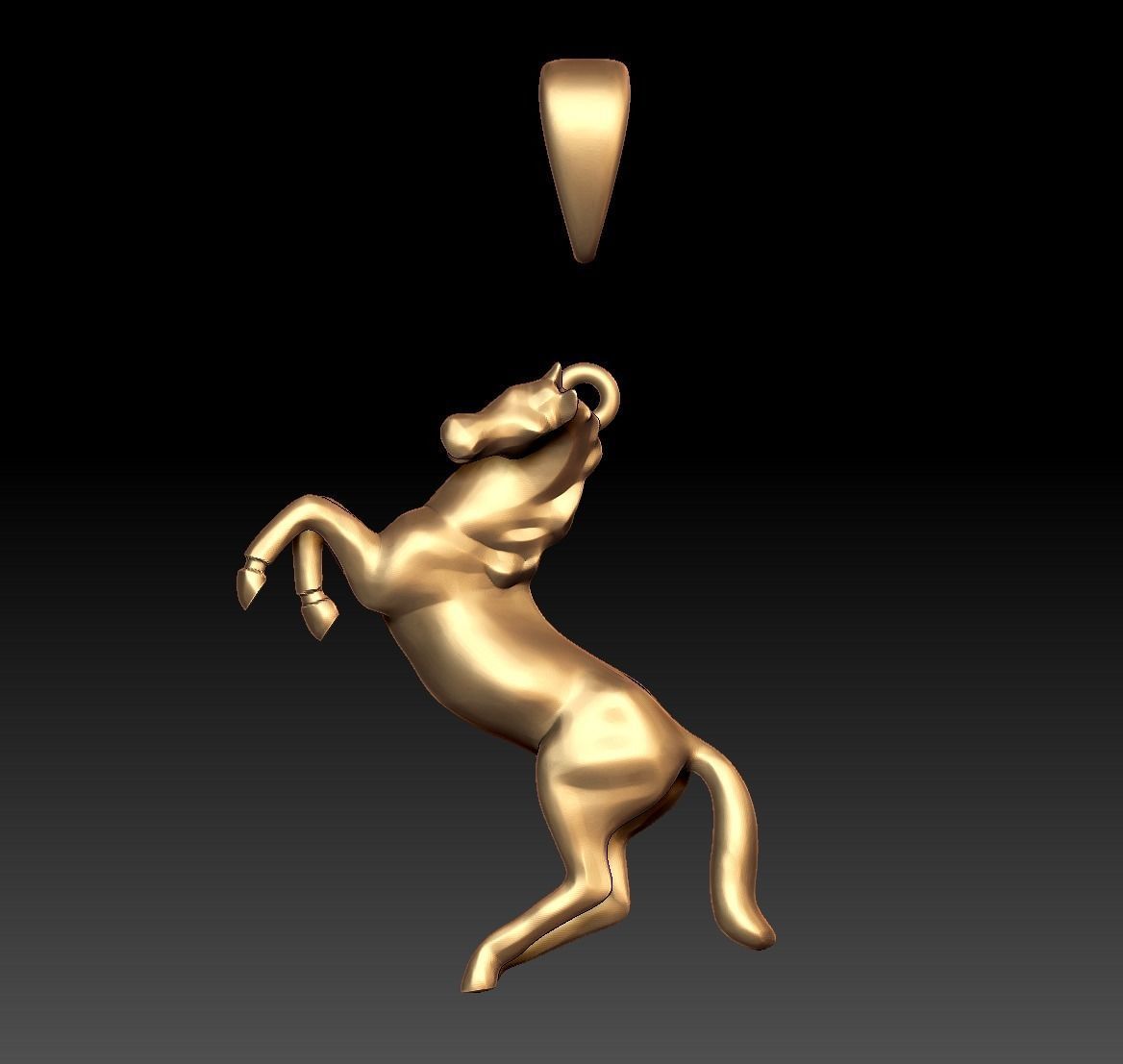 Horse pendant 3D print model_1