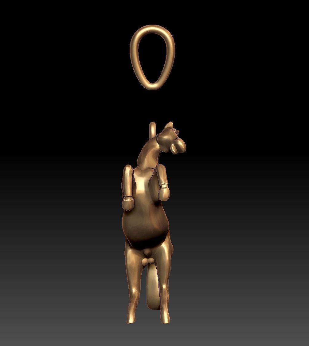 Horse pendant 3D print model_12