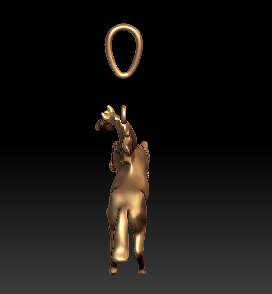 Horse pendant 3D print model_13