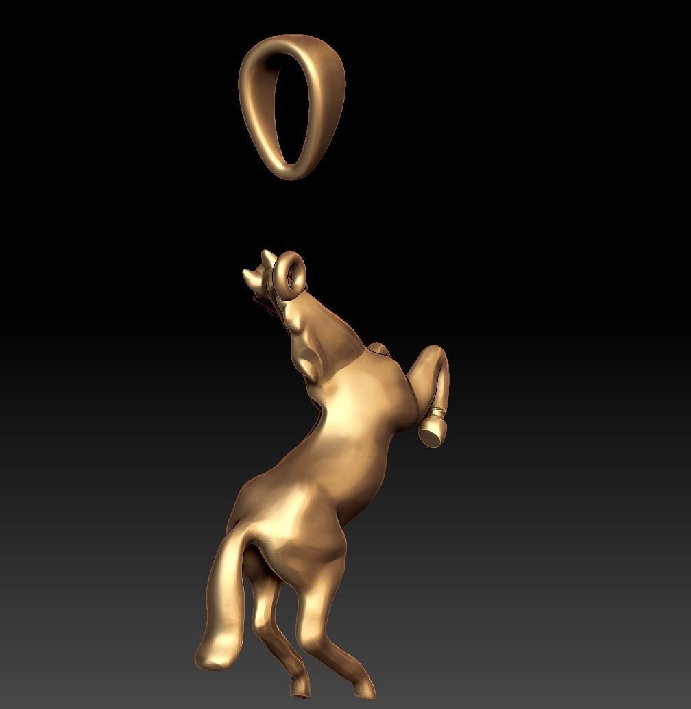 Horse pendant 3D print model_14