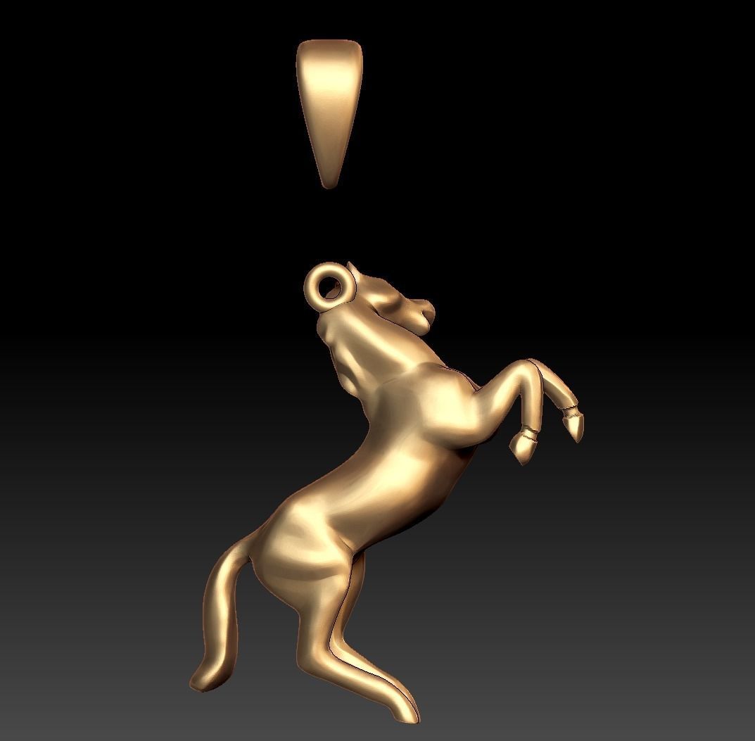Horse pendant 3D print model_15