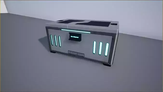 Scifi Crate Low-poly 3D model