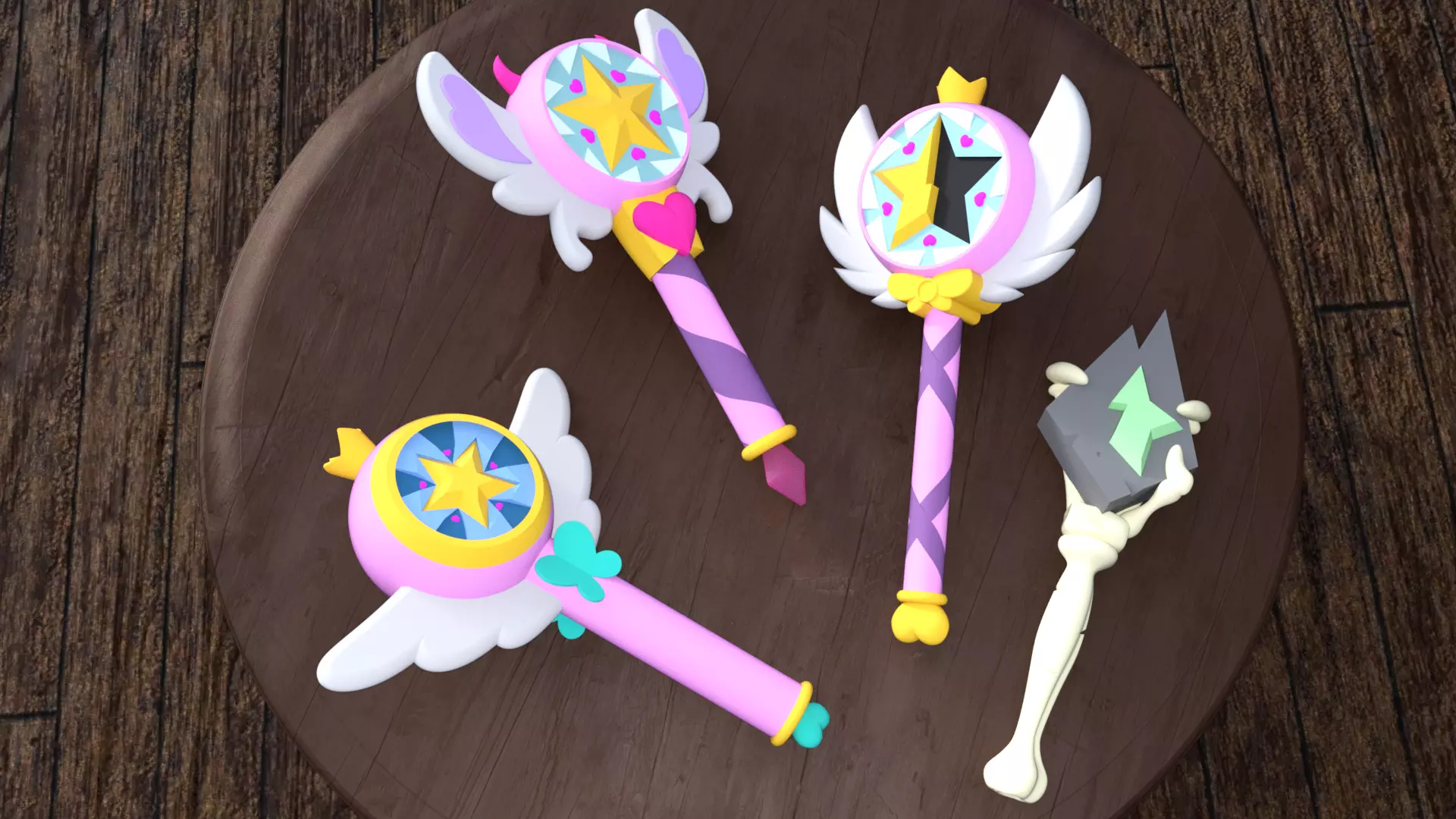 WANDS - STAR BUTTERFLY and LUDO - 3D Model Collection_0