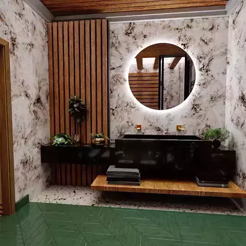 Modern Bathroom Low-poly 3D model