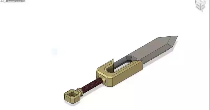 Dwarven Blade Hollow center 3D print model