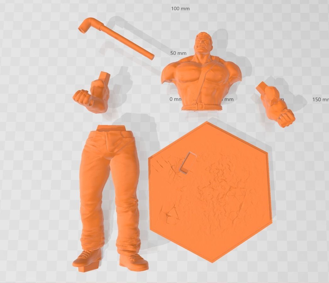 Mike Haggar - Final Fight v2 3D print model_4