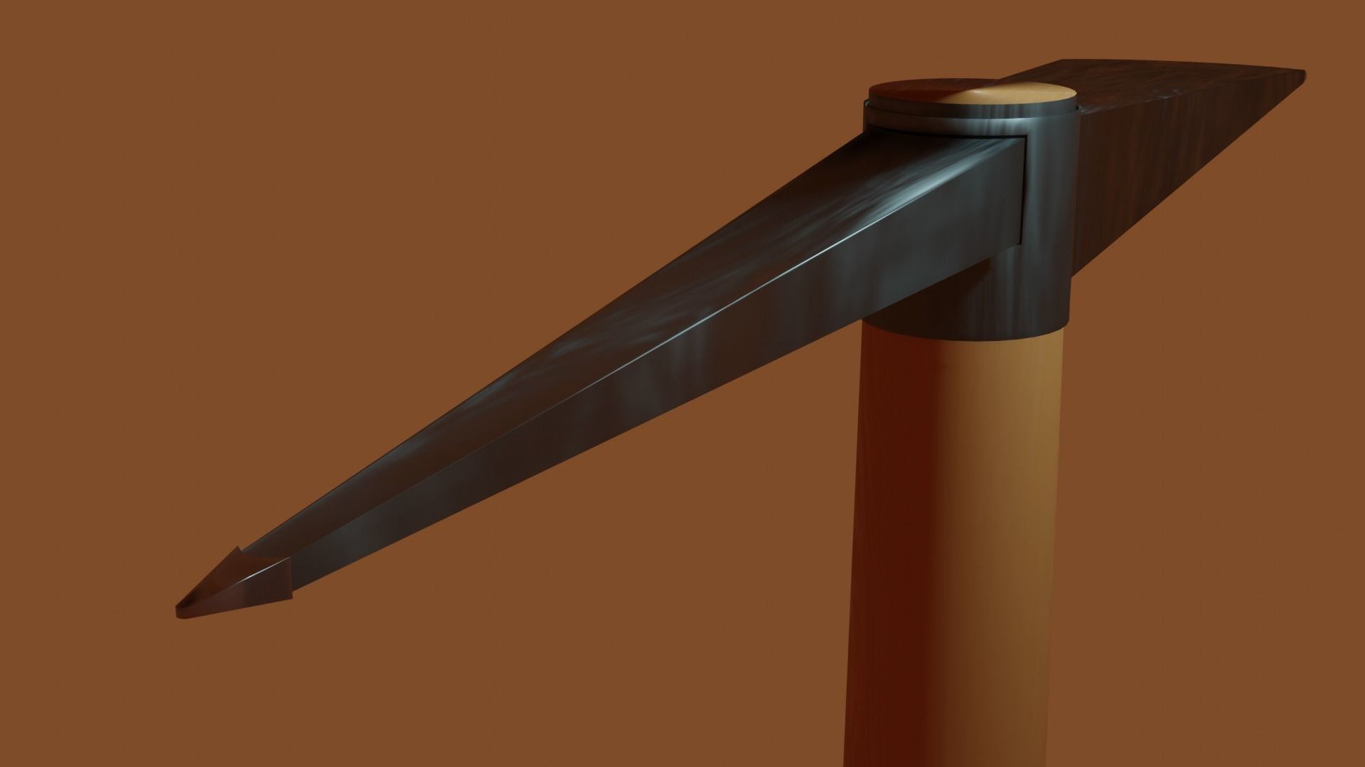 Lowpoly Pickaxe Perfect For Lowpoly Animation Or Cartoons 3D model_2