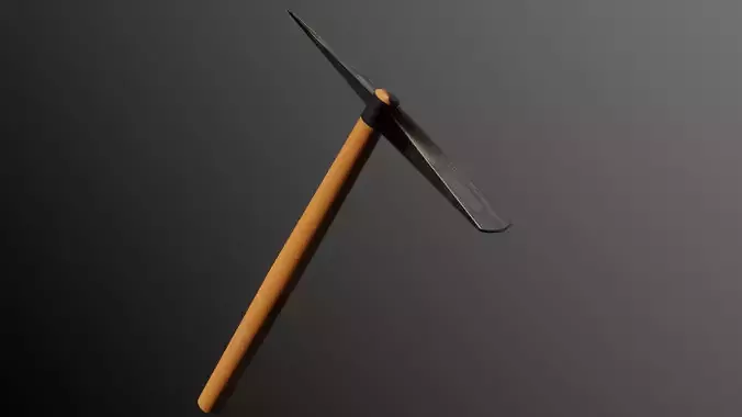 Lowpoly Pickaxe Perfect For Lowpoly Animation Or Cartoons