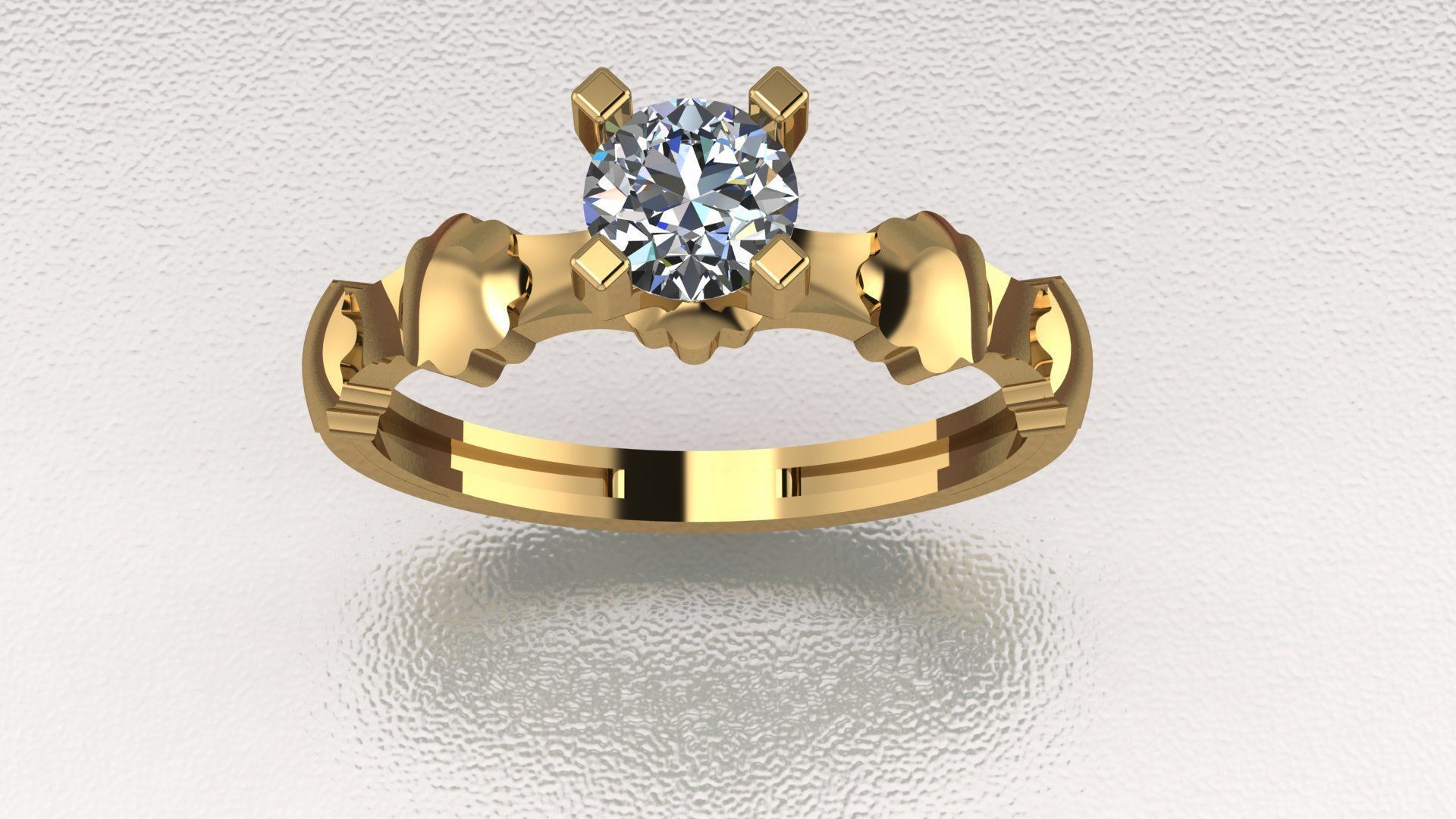 Diamond ring 73 3D print model_4