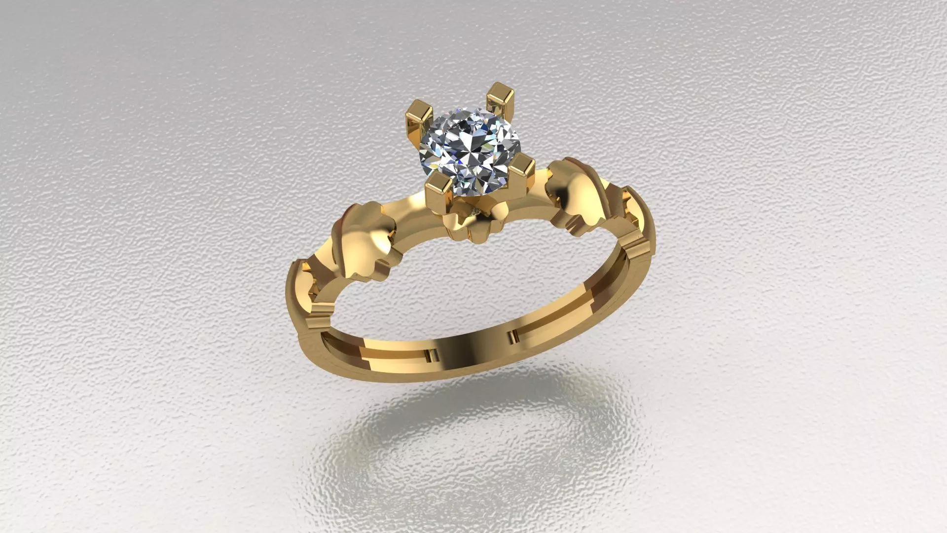 Diamond ring 73 3D print model_0