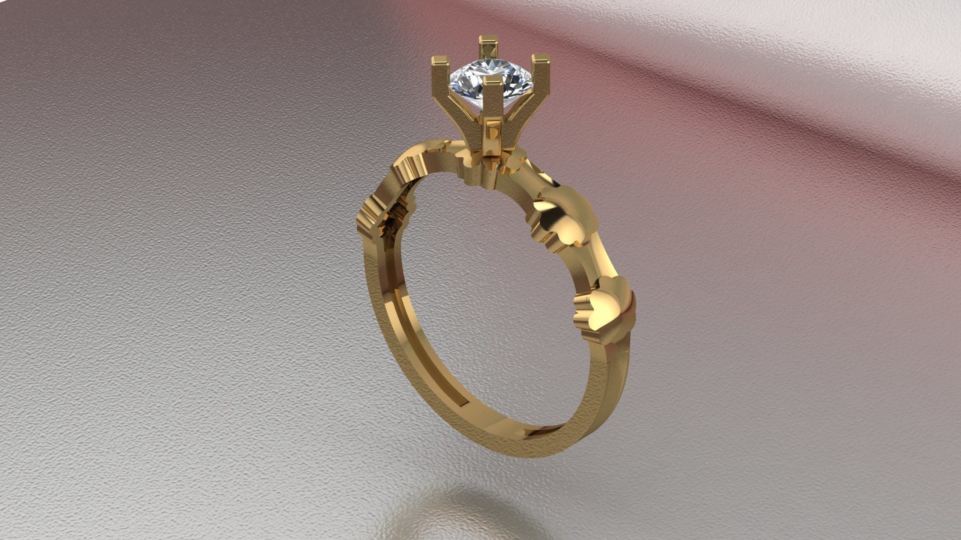 Diamond ring 73 3D print model_3