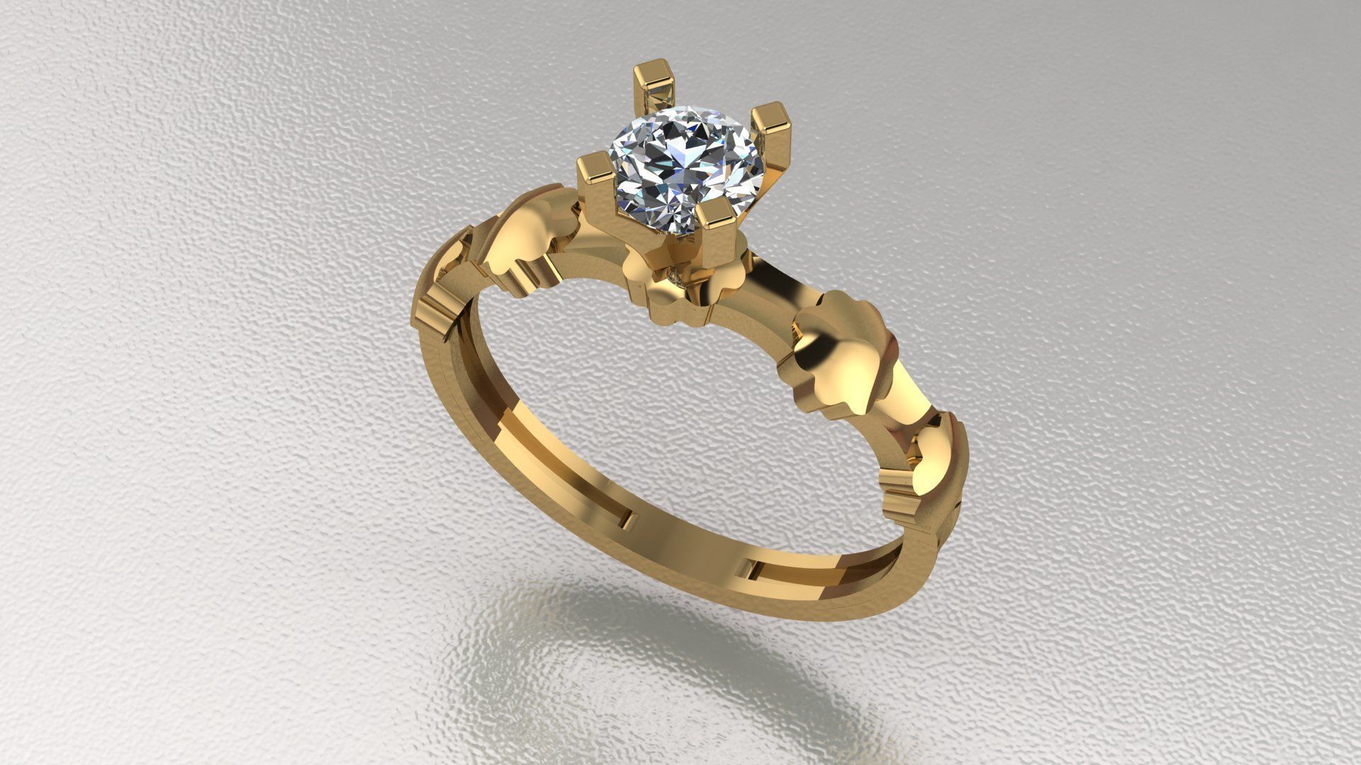 Diamond ring 73 3D print model_2