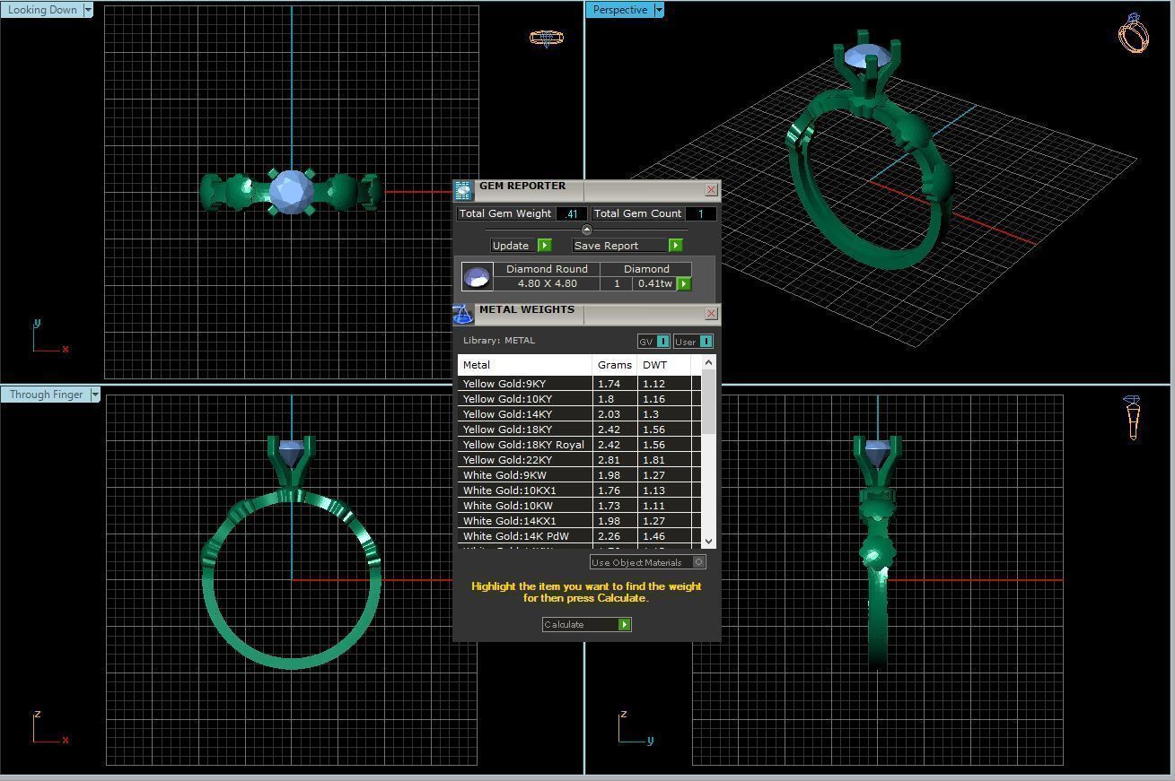 Diamond ring 73 3D print model_5