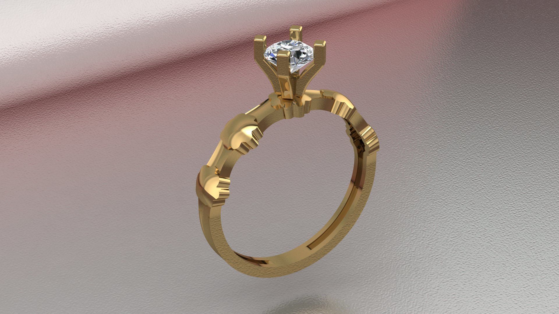 Diamond ring 73 3D print model_1