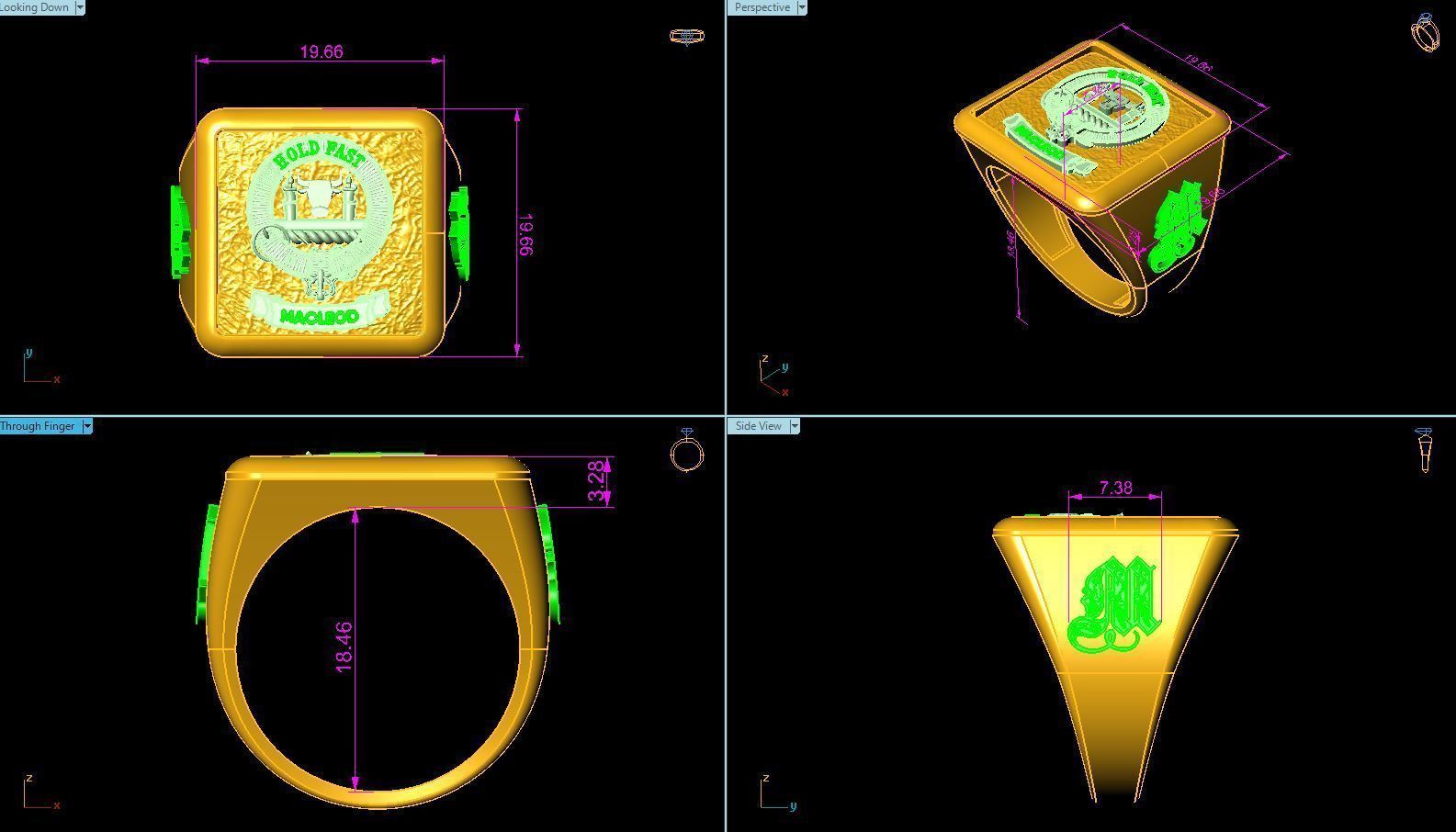ring gold 3D model_1