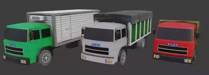 Fiat 619 Low-poly 3D model