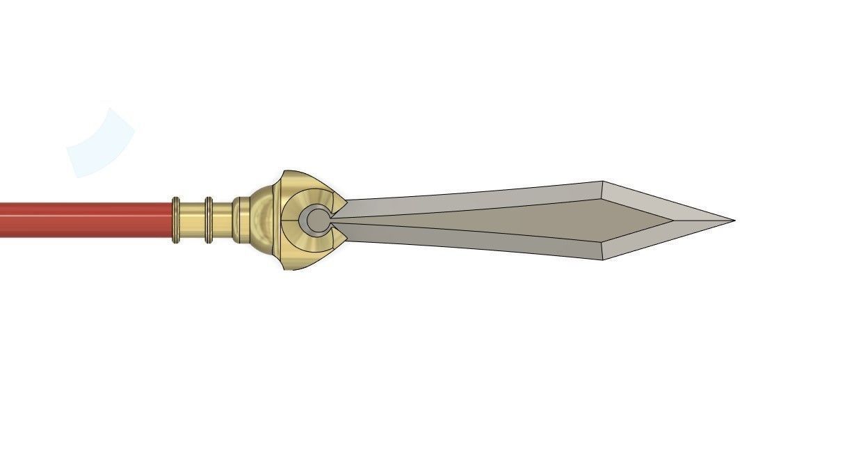Dwarven Double Spear 3D print model_4