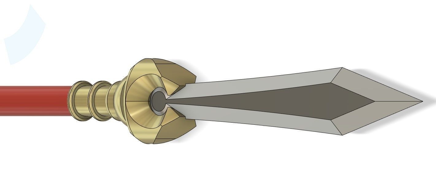 Dwarven Double Spear 3D print model_5