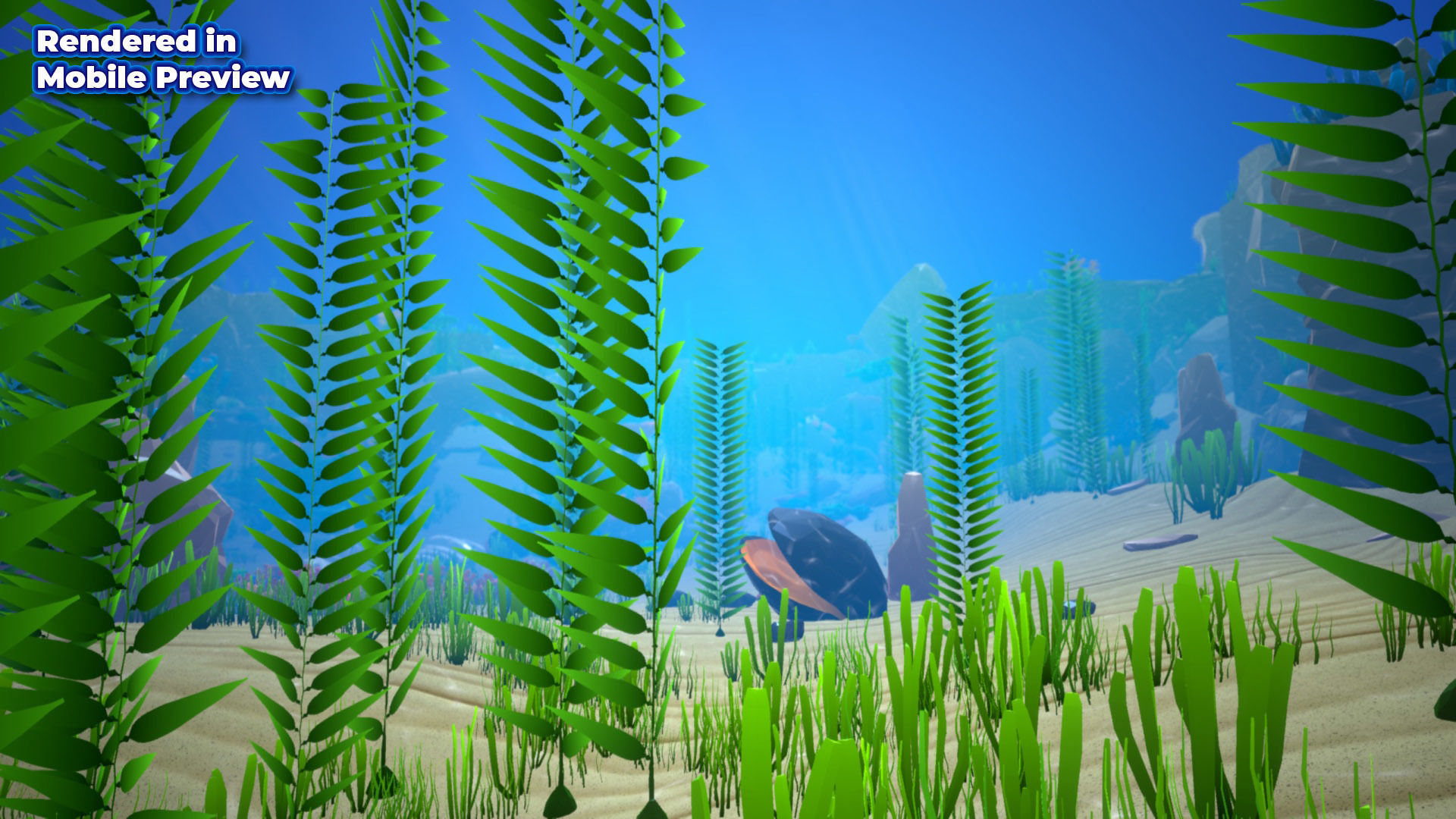 Low Poly Polystyle Ocean Underwater Environment Low-poly 3D model_19