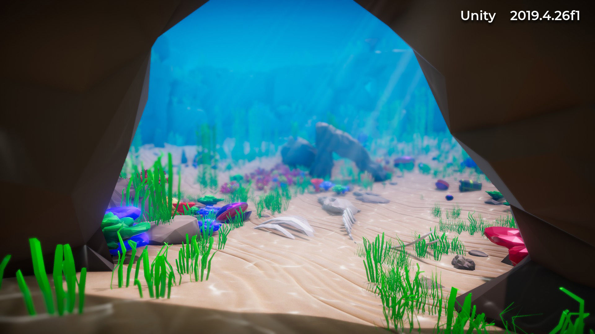 Low Poly Polystyle Ocean Underwater Environment Low-poly 3D model_25