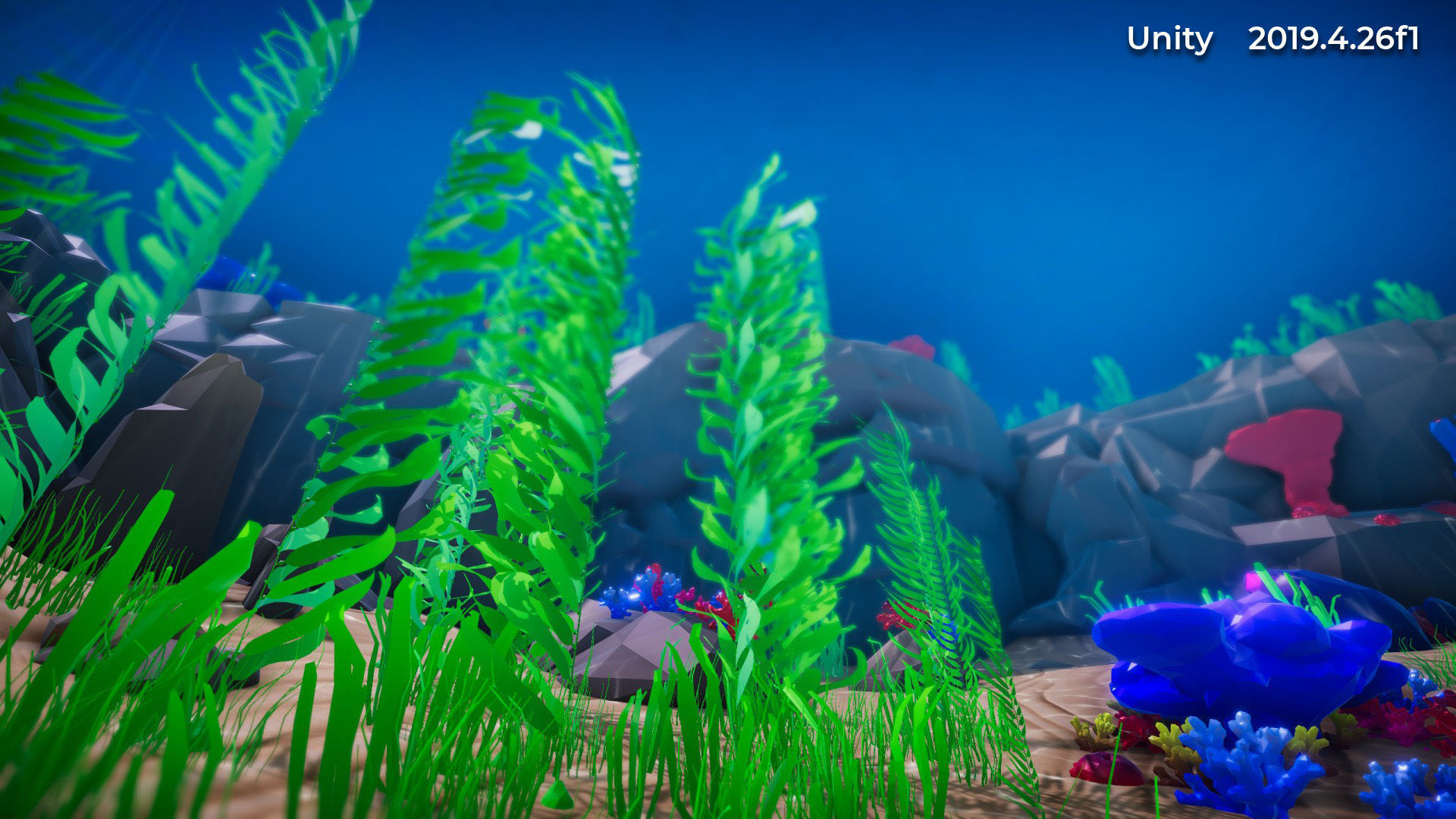 Low Poly Polystyle Ocean Underwater Environment Low-poly 3D model_38