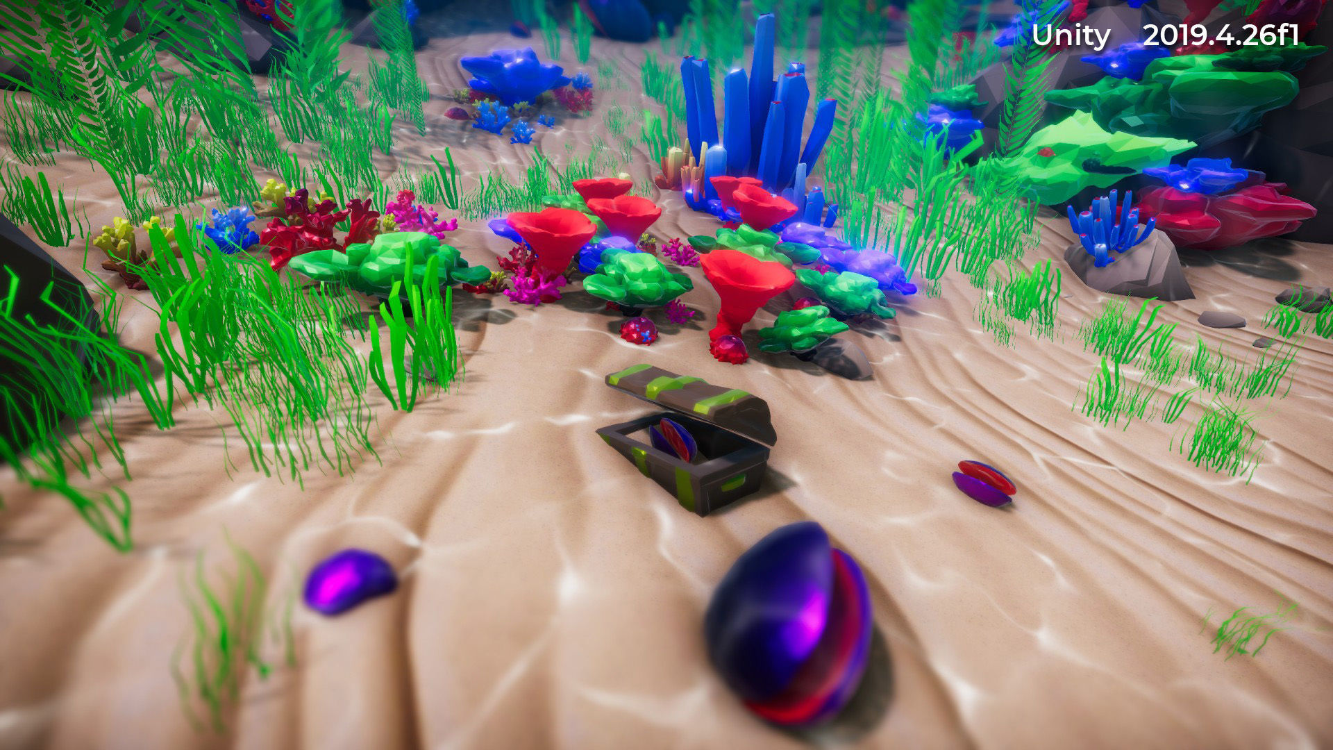 Low Poly Polystyle Ocean Underwater Environment Low-poly 3D model_34