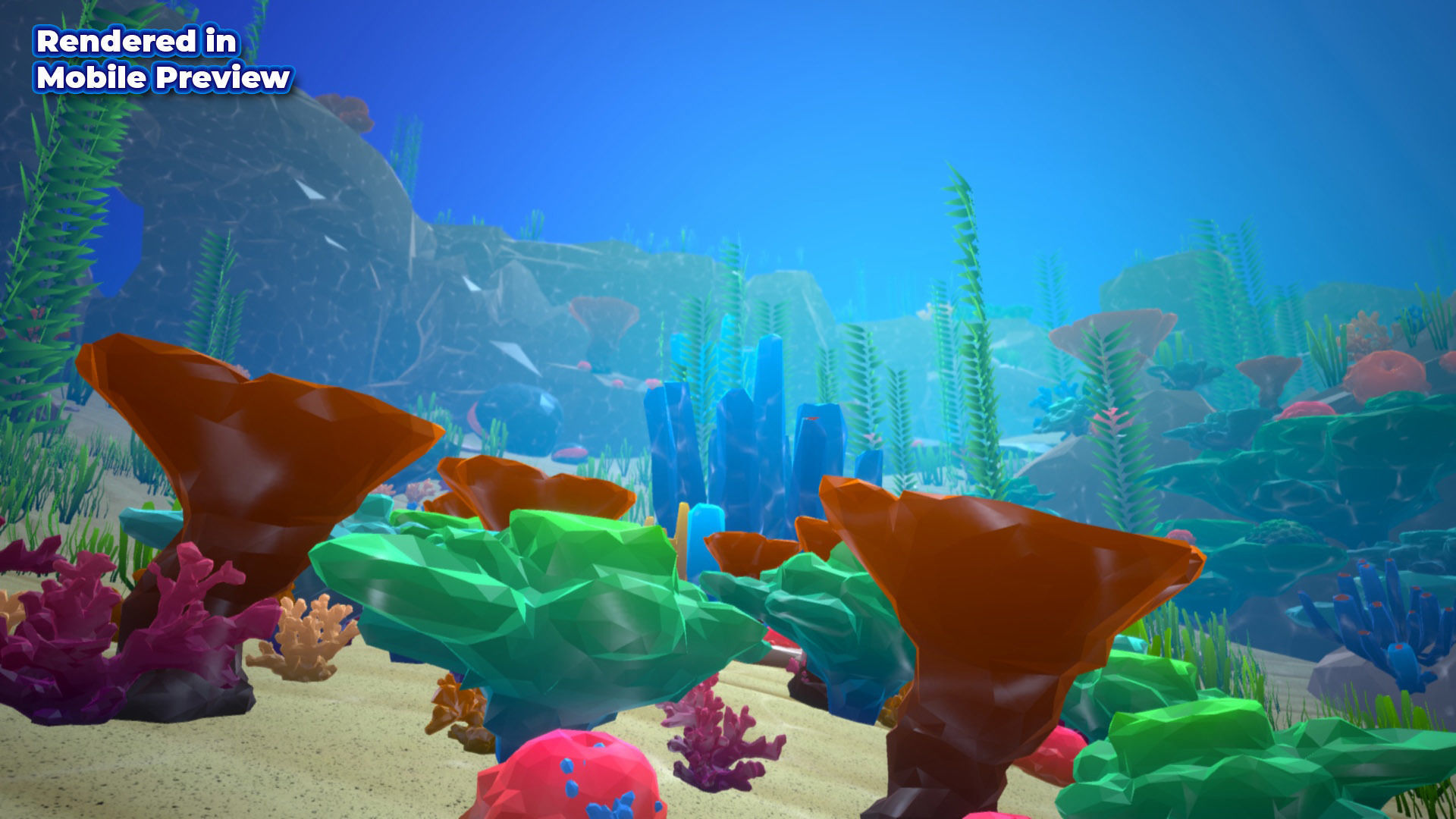 Low Poly Polystyle Ocean Underwater Environment Low-poly 3D model_20