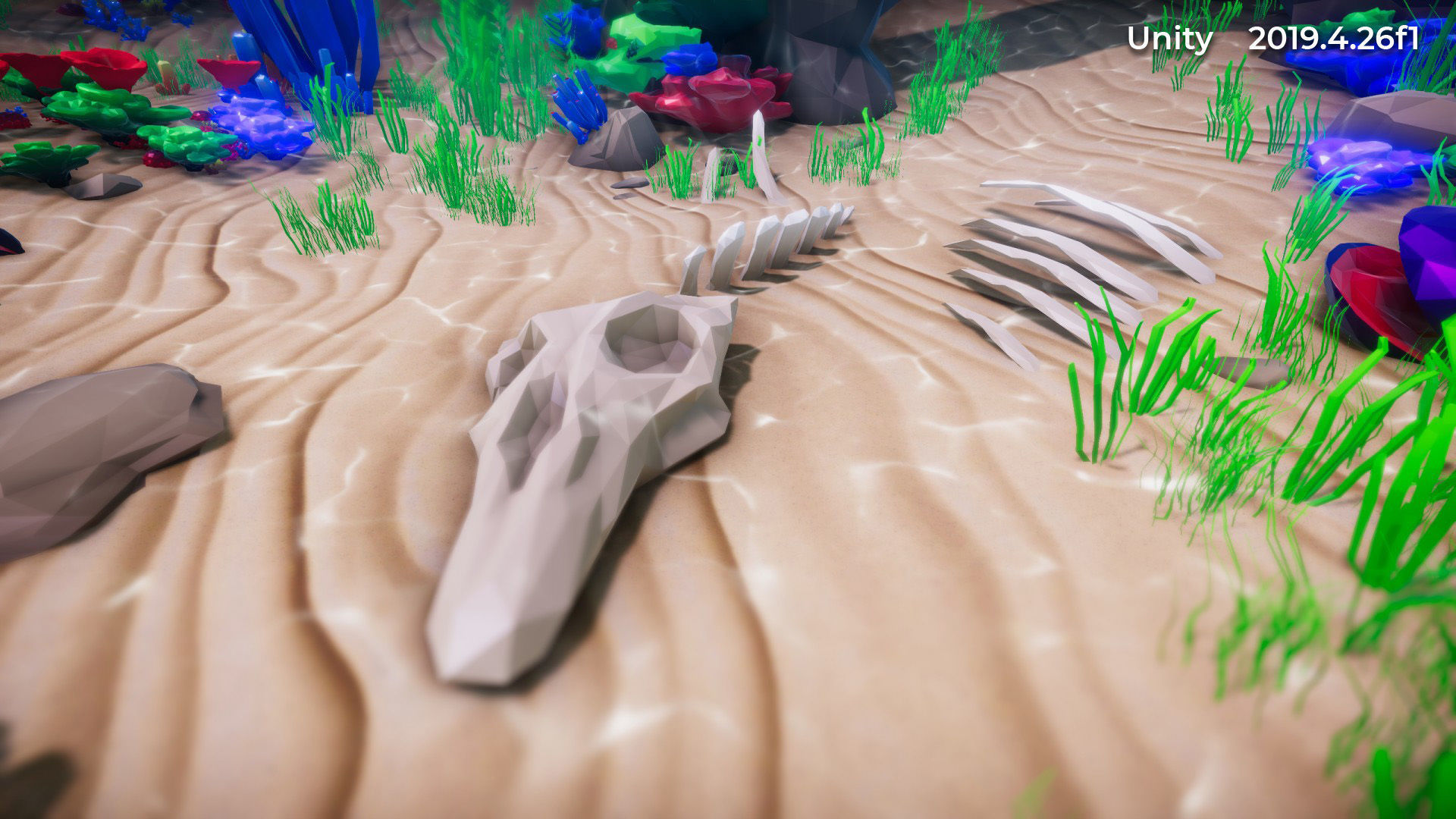 Low Poly Polystyle Ocean Underwater Environment Low-poly 3D model_35