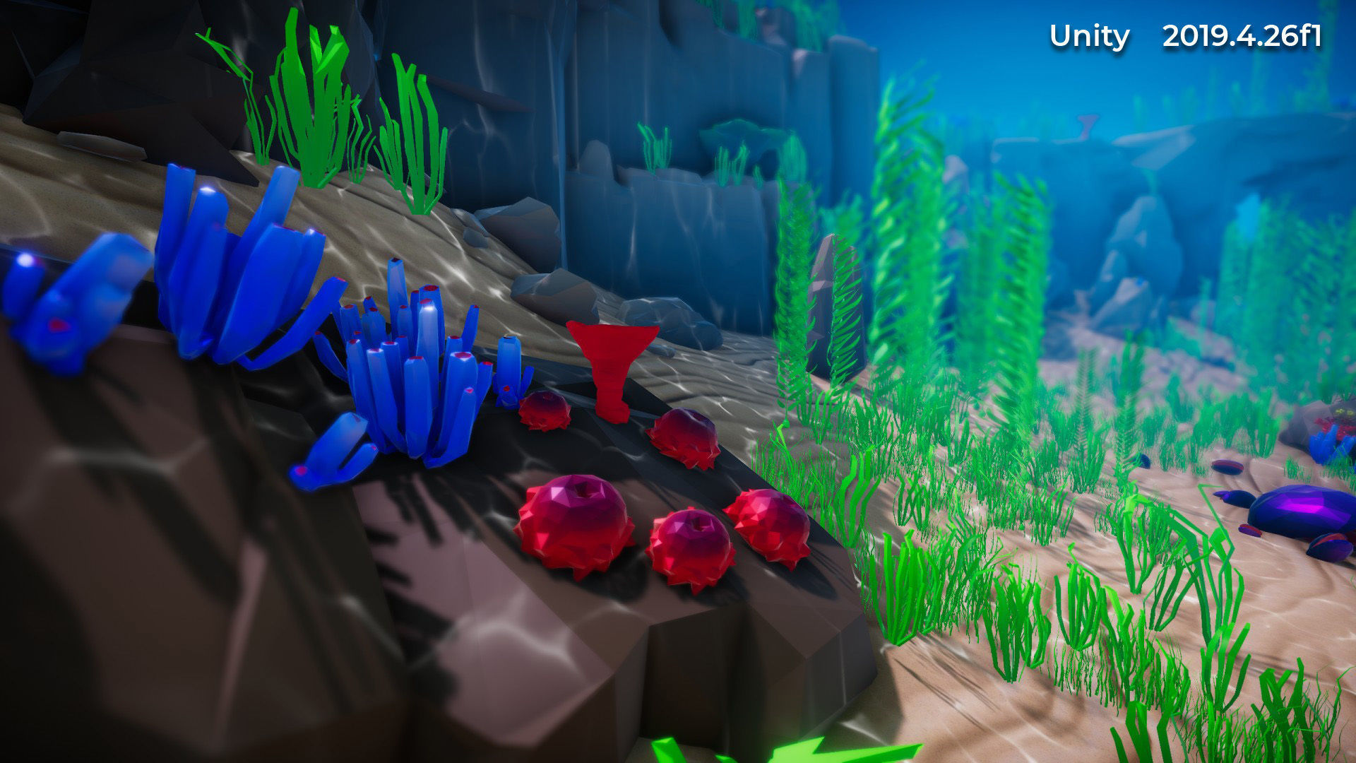 Low Poly Polystyle Ocean Underwater Environment Low-poly 3D model_24