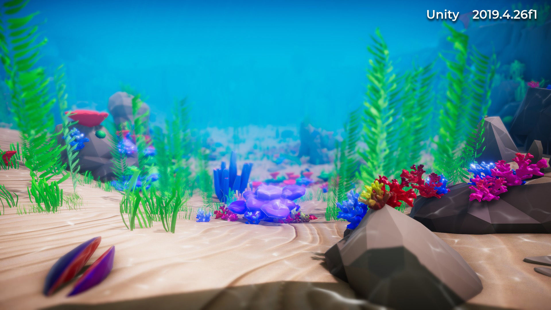 Low Poly Polystyle Ocean Underwater Environment Low-poly 3D model_26