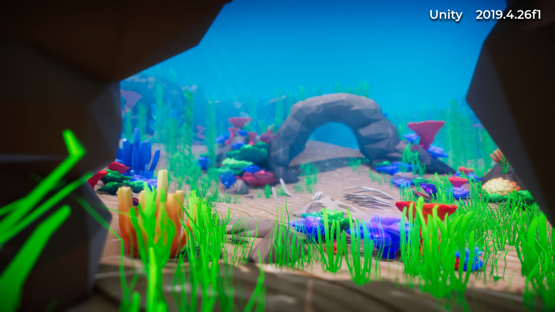 Low Poly Polystyle Ocean Underwater Environment Low-poly 3D model_22