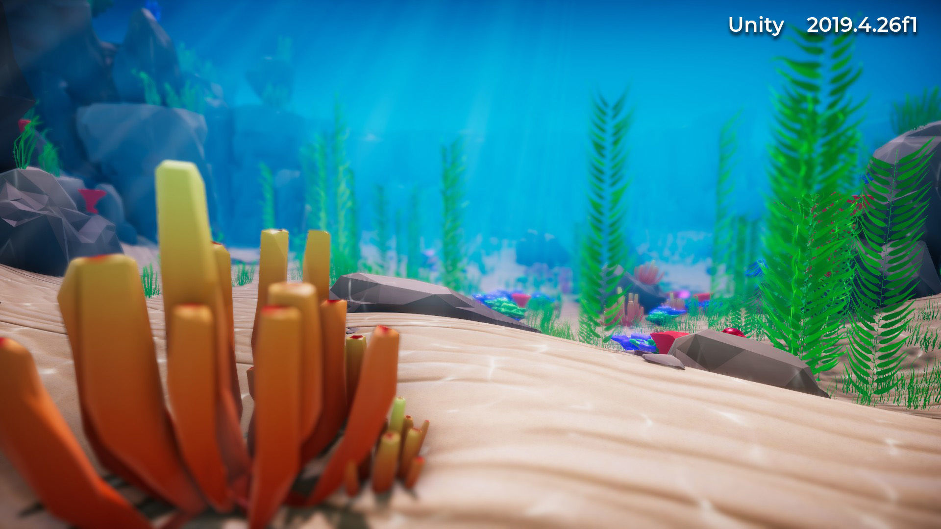 Low Poly Polystyle Ocean Underwater Environment Low-poly 3D model_33