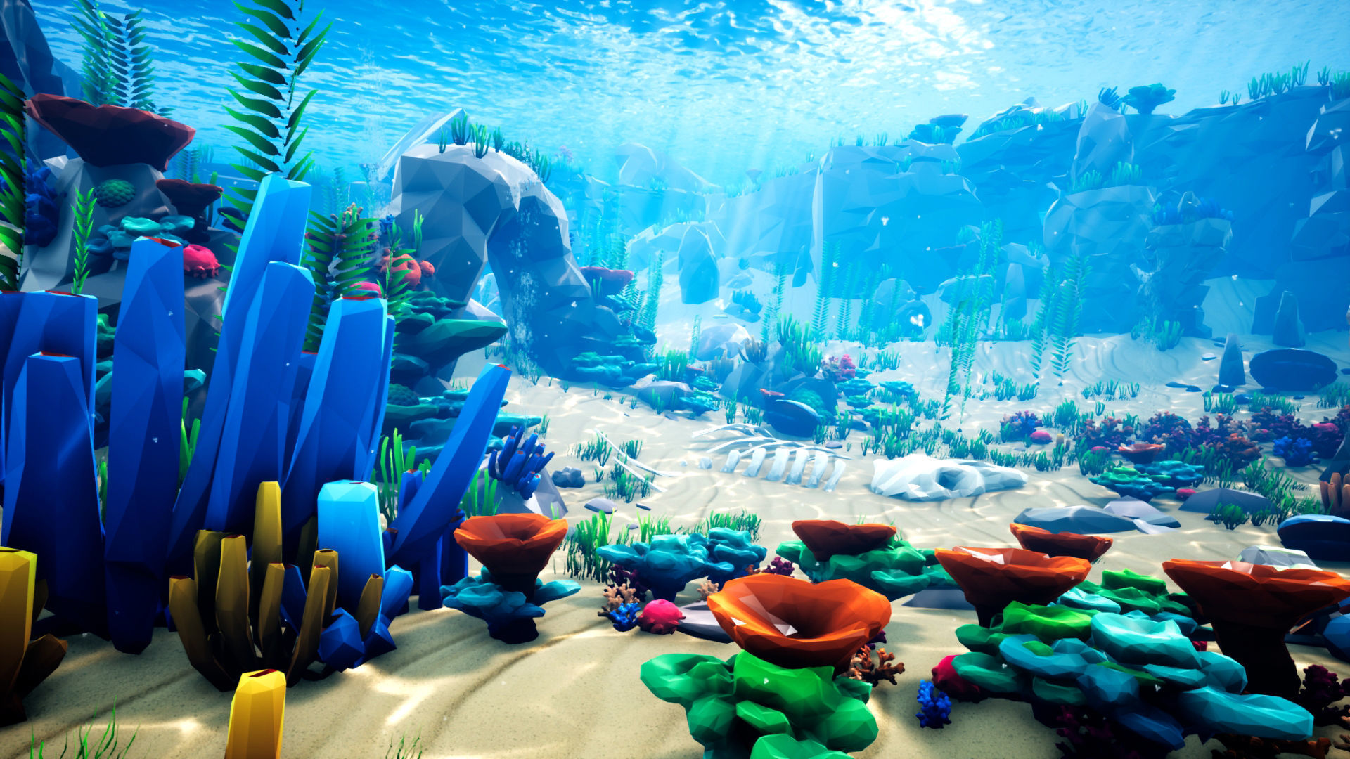 Low Poly Polystyle Ocean Underwater Environment Low-poly 3D model_14