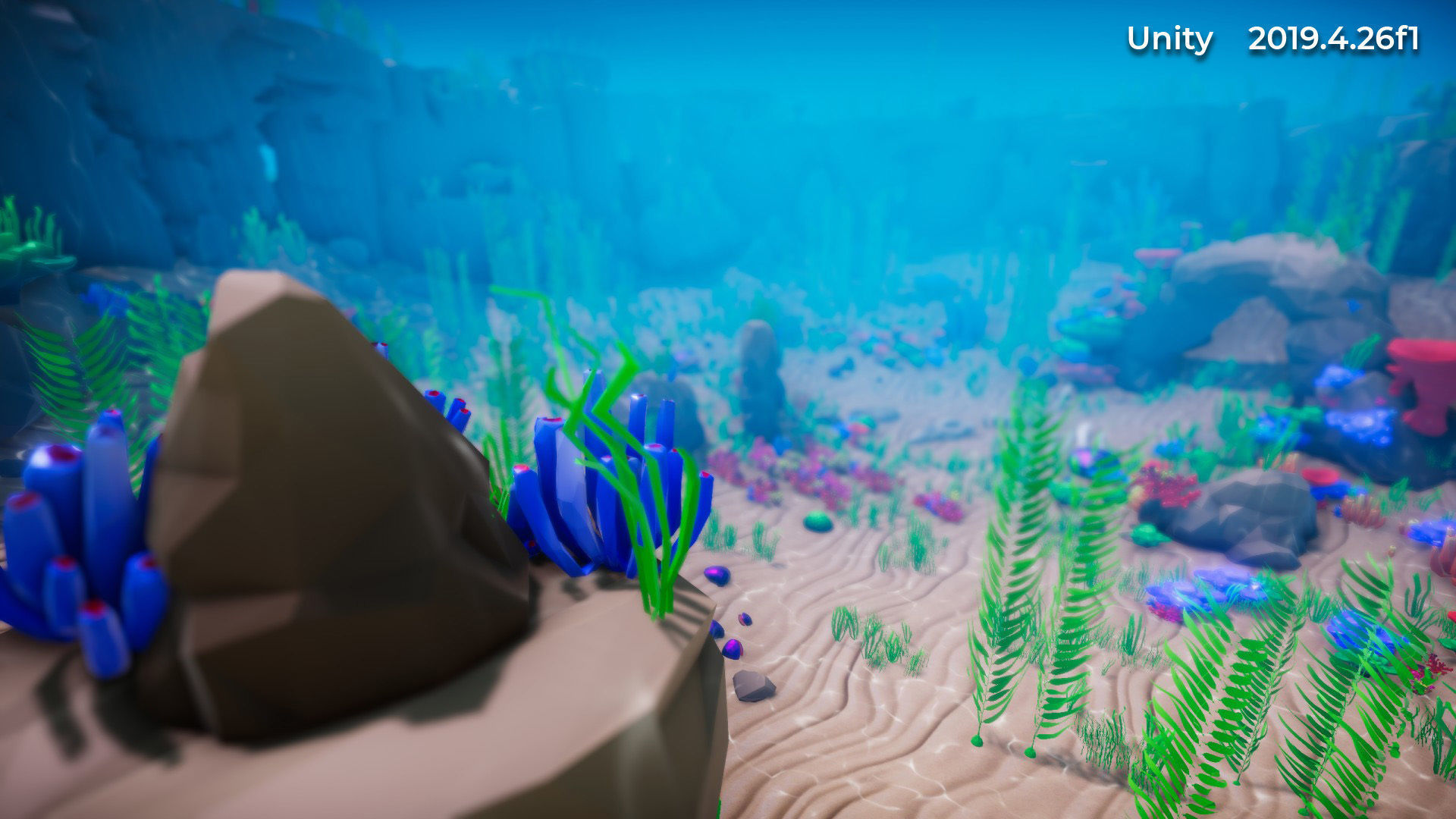 Low Poly Polystyle Ocean Underwater Environment Low-poly 3D model_23