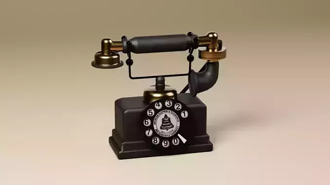 Prop Retro Telephone 3D model