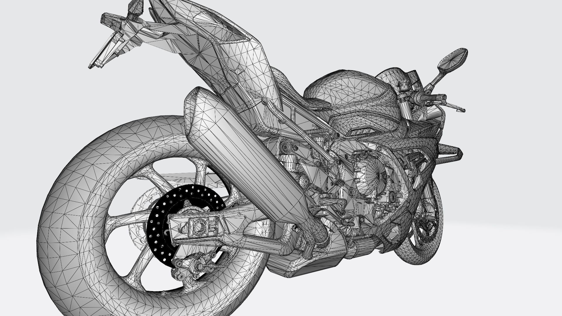 Motorcycle 1000 3D print model_4
