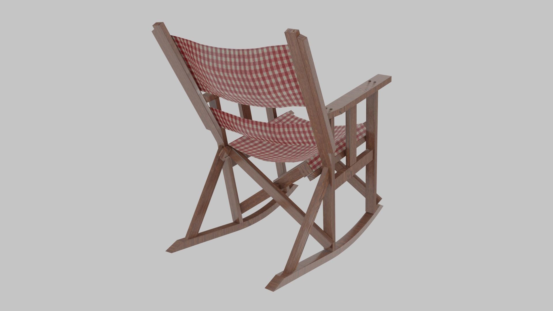 Rocking Chair Free low-poly 3D model_1