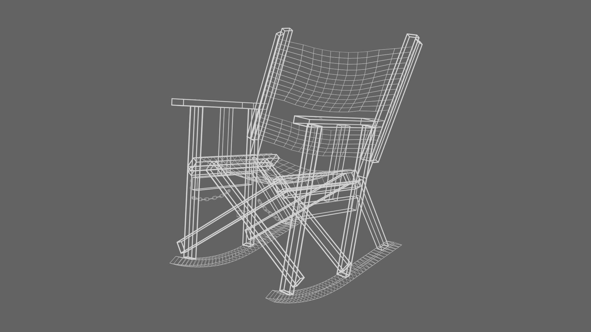 Rocking Chair Free low-poly 3D model_3