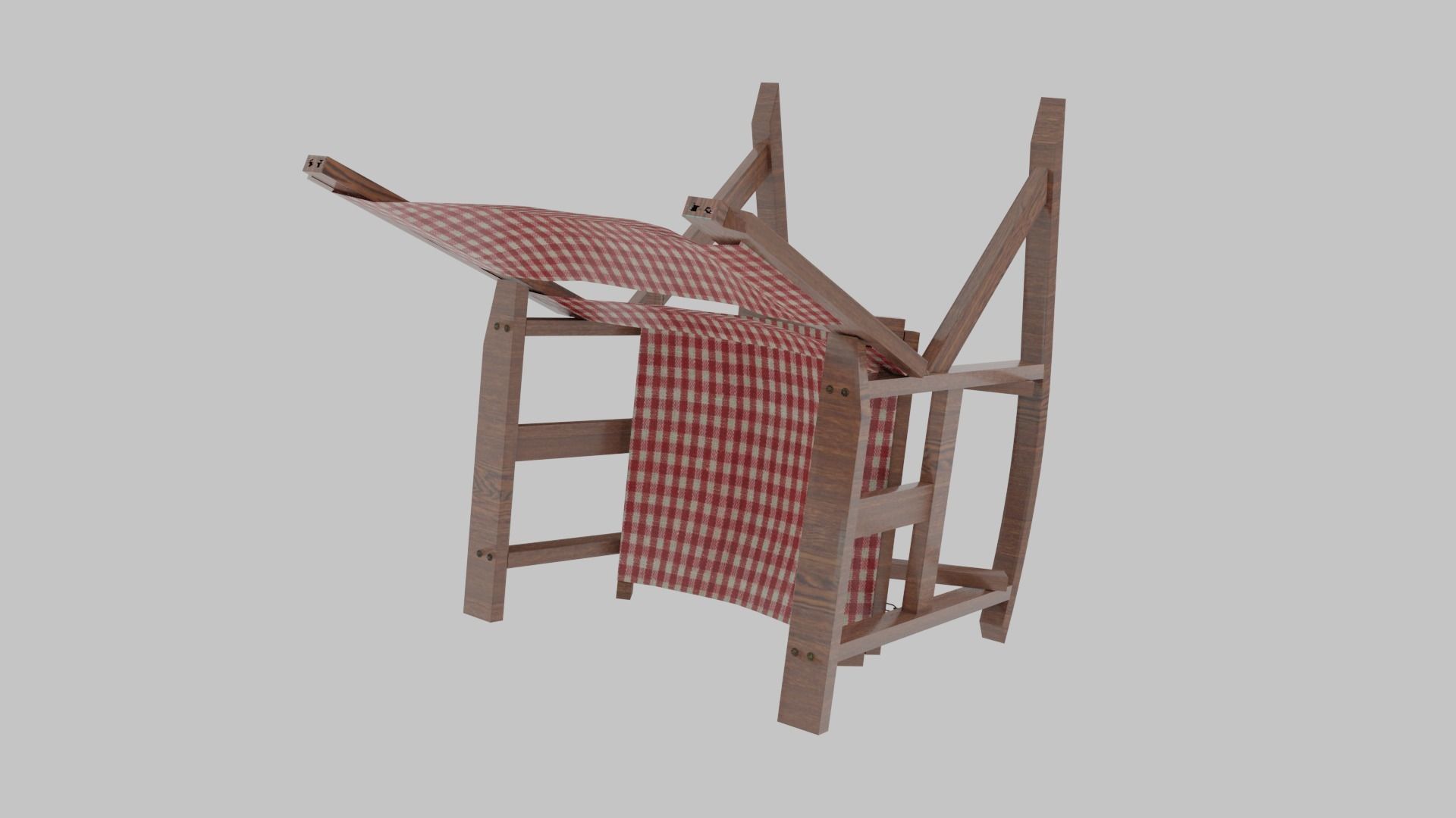 Rocking Chair Free low-poly 3D model_2